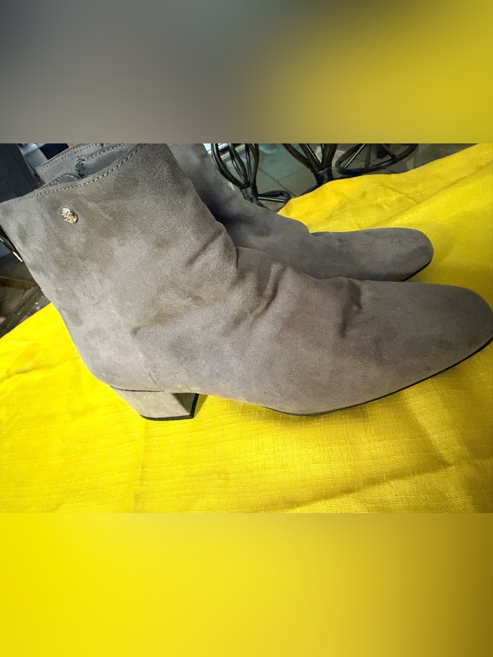 Charter Club Gray Suede Ankle Booties
